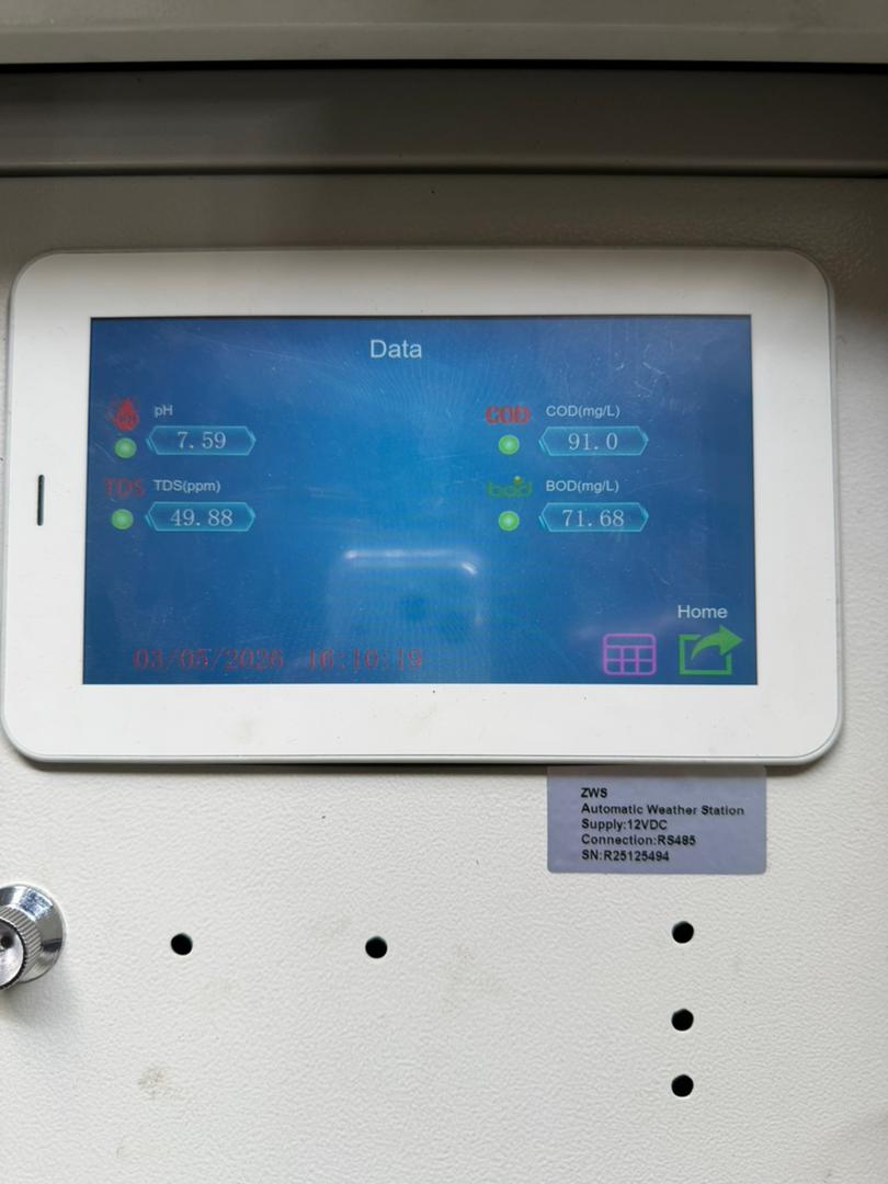Online COD, BOD,TDS, pH display during process 